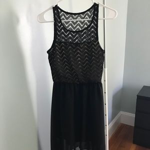 Deb Black Flowing Formal Dress